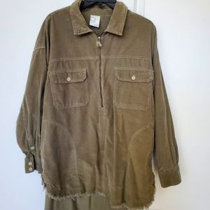 Aerie Offline courdoroy popover big shirt.